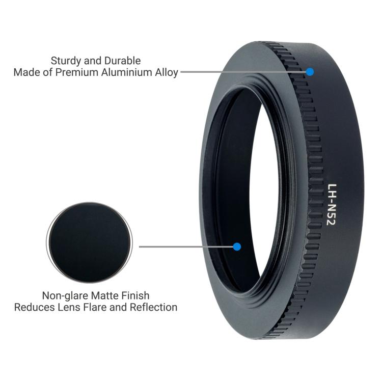 LH-N52 Lens Hood Shade for Nikon Z 28mm F2.8/Z 40mm F2 lens  - Black
