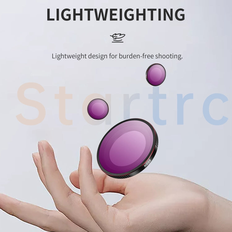 For Insta360 GO 3S STARTRC 4 in 1 ND8 ND16 ND32 ND64 Camera Lens Filter  - Black Red