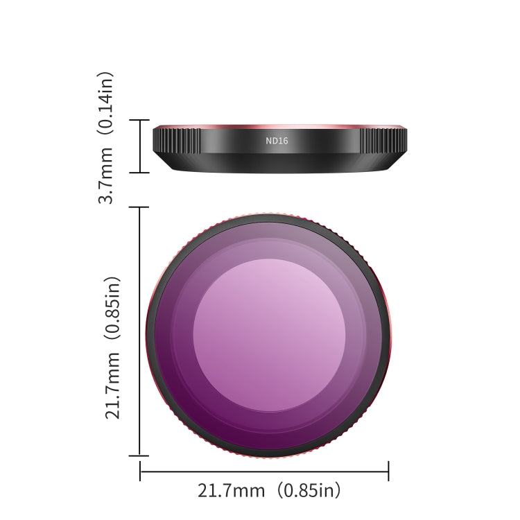 For Insta360 GO 3S STARTRC 4 in 1 ND8 ND16 ND32 ND64 Camera Lens Filter  - Black Red