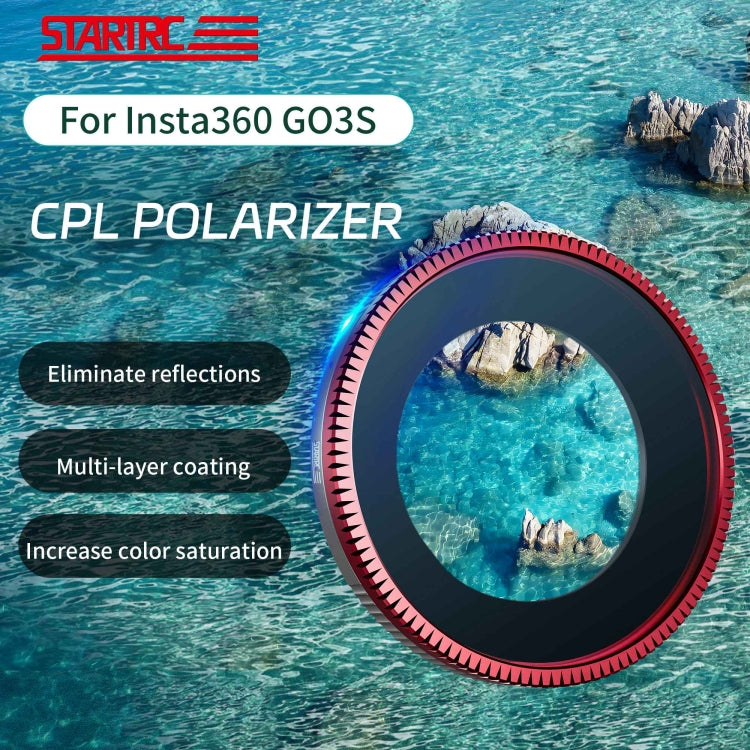 For Insta360 GO 3S STARTRC CPL Camera Lens Filter  - Black Red