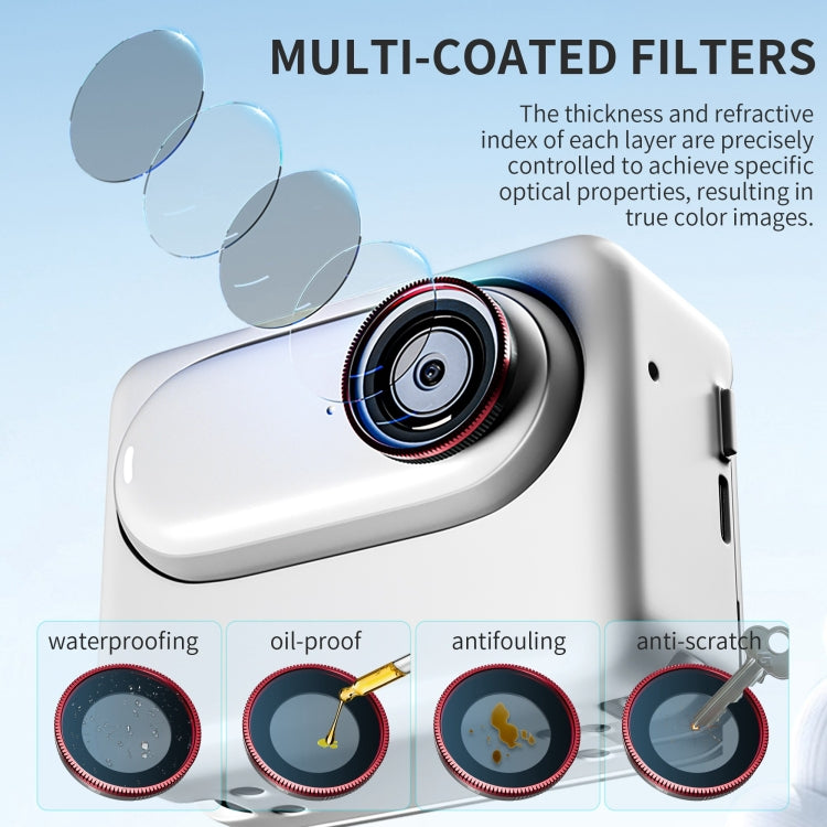 For Insta360 GO 3S STARTRC CPL Camera Lens Filter  - Black Red