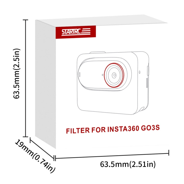For Insta360 GO 3S STARTRC CPL Camera Lens Filter  - Black Red
