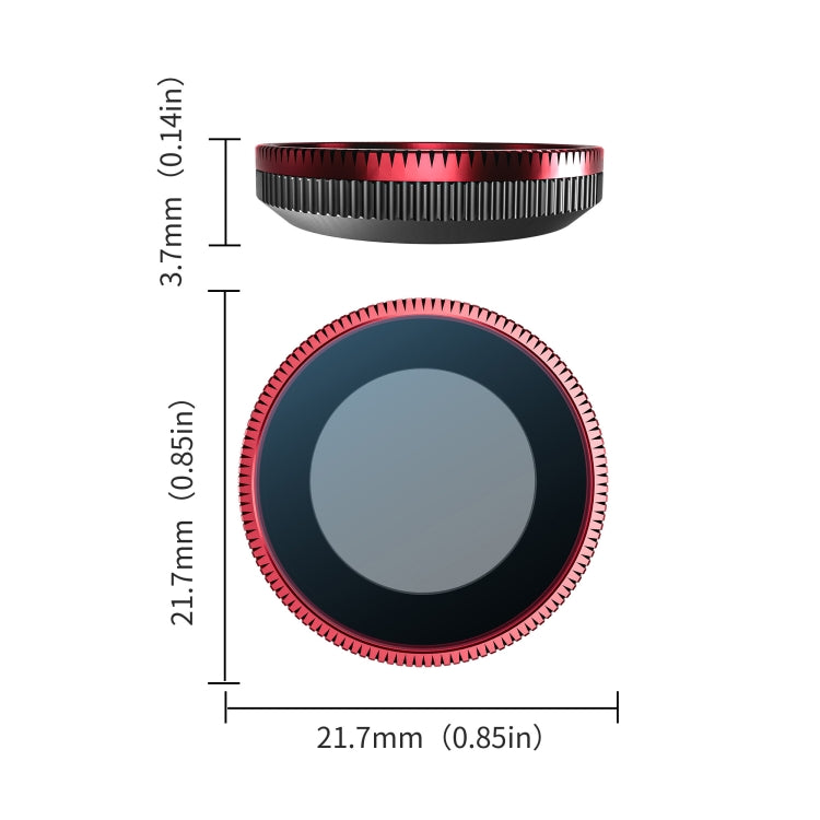 For Insta360 GO 3S STARTRC MCUV Camera Lens Filter  - Black Red