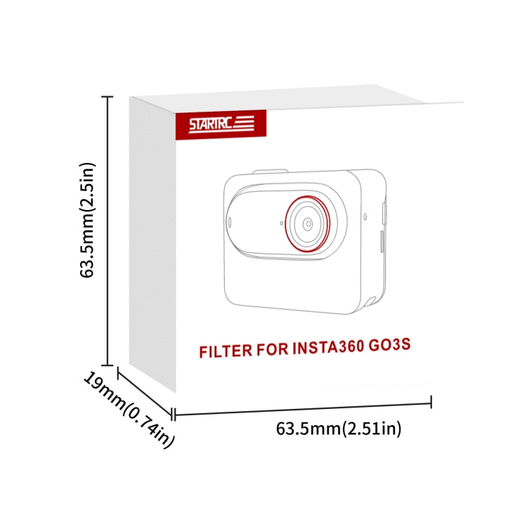 For Insta360 GO 3S STARTRC MCUV Camera Lens Filter  - Black Red