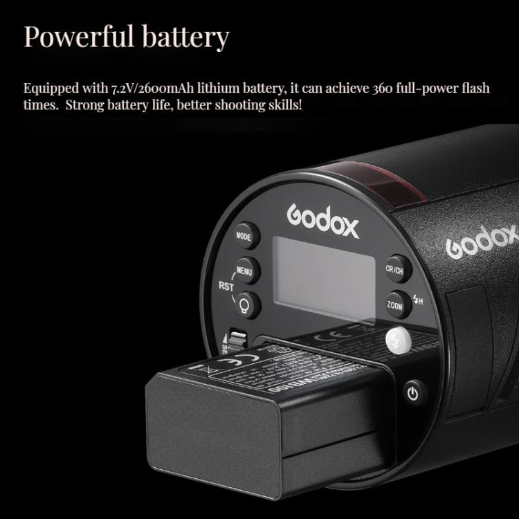 Godox AD100Pro 100Ws Pocket Flash Outdoor Speedlite Light ​Kits  - Black