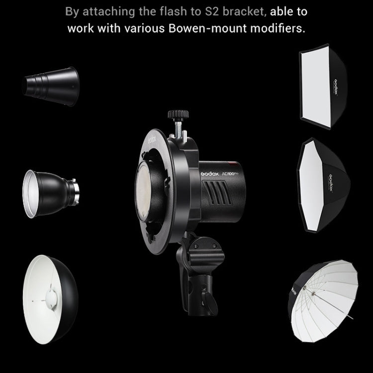 Godox AD100Pro 100Ws Pocket Flash Outdoor Speedlite Light ​Kits  - Black
