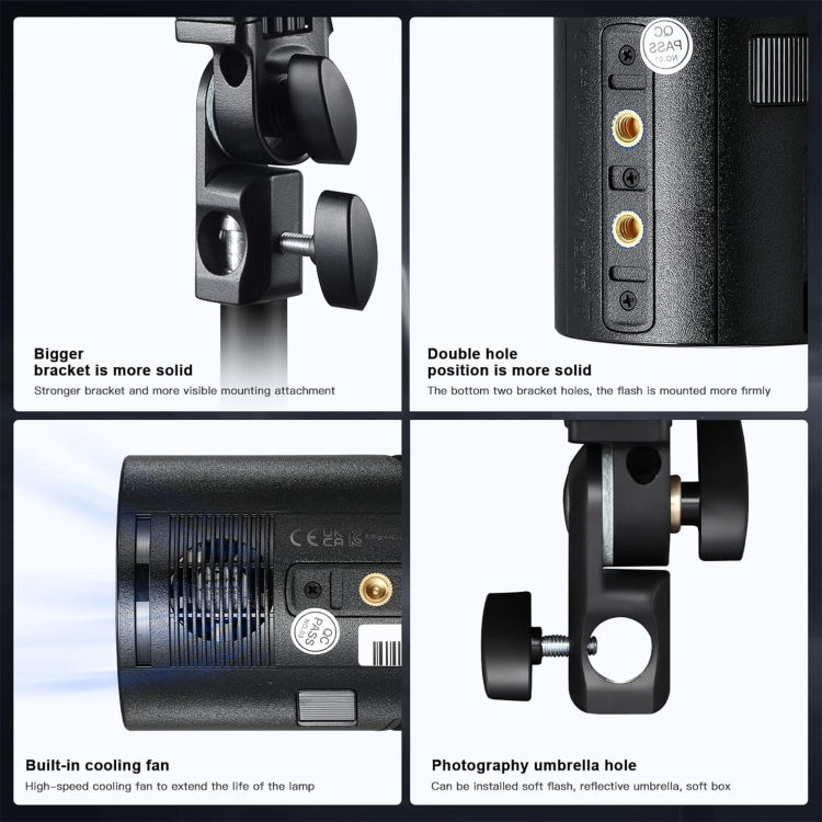 Godox AD100Pro 100Ws Pocket Flash Outdoor Speedlite Light ​Kits  - Black