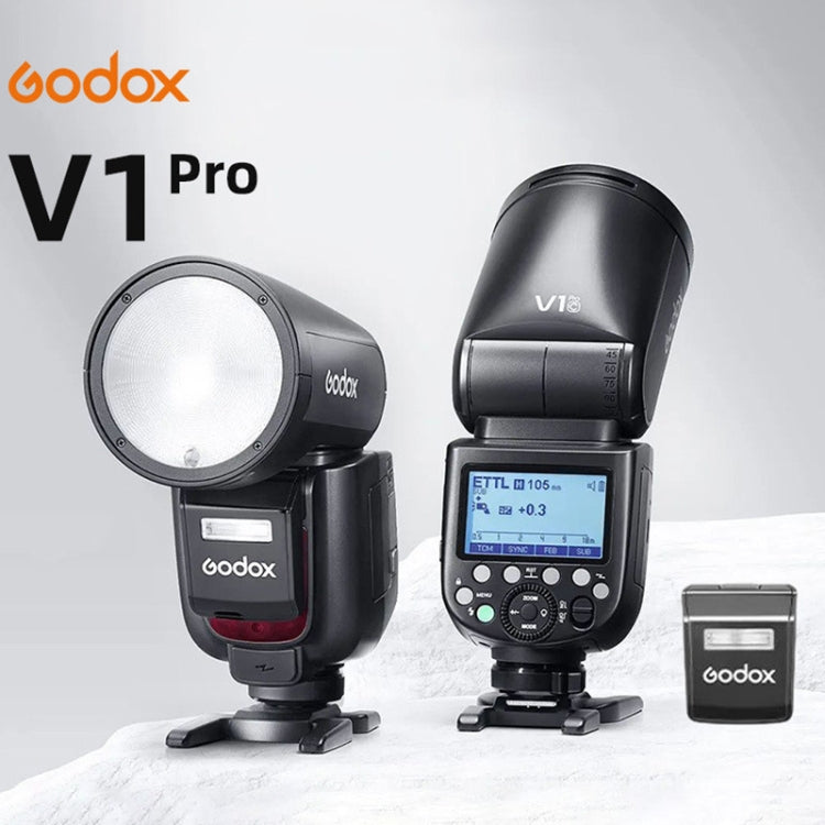 Godox V1Pro TTL Li-ion Round Head Camera Flash Light  - Black