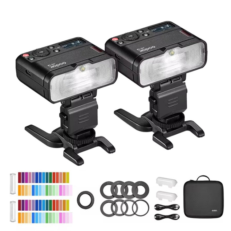 Godox MF12-K2 Macro Flash 2-Light Kit 2.4 GHz Wireless Control Light  - Black