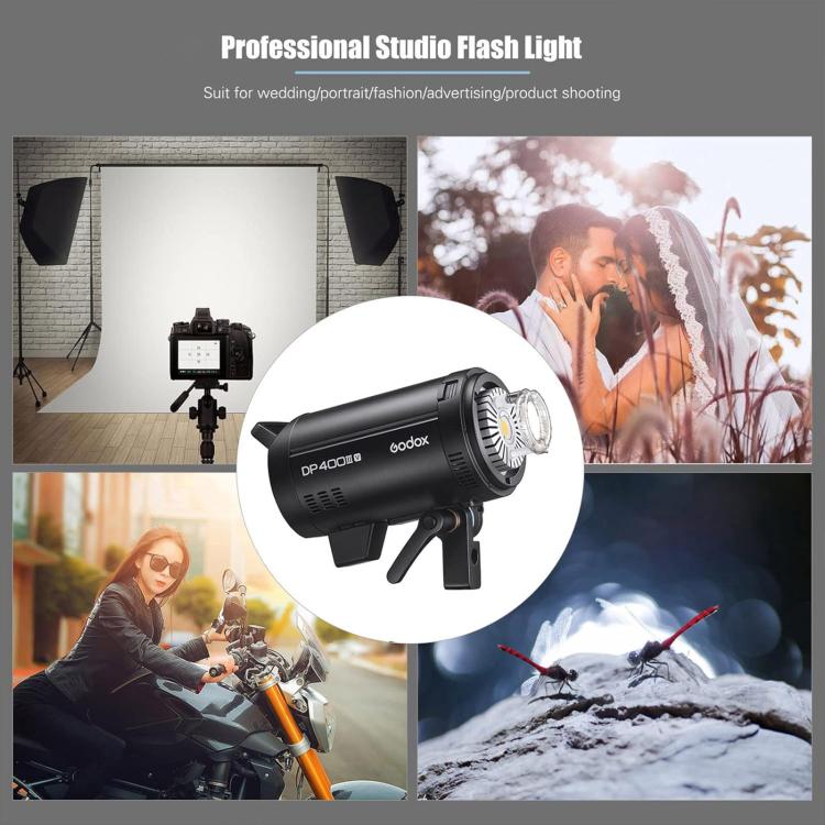 Godox DP400III-V Studio Flash Photo Light 400Ws 2.4G Wireless X System Bowens Mount Light