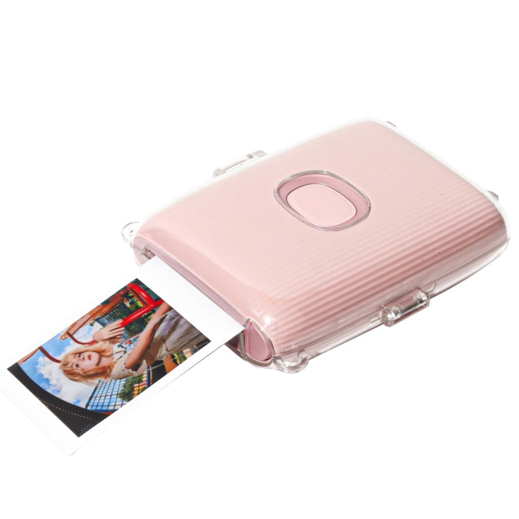 For FUJIFILM Instax mini Link 2 Crystal Hard Case Camera Bag with Shoulder Strap  - Transparent