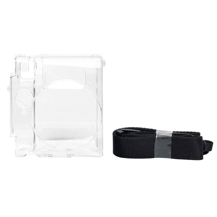For FUJIFILM Instax mini 99 Crystal Hard Case Camera Bag with Shoulder Strap  - Transparent
