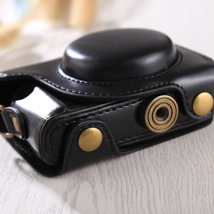 Full Body Camera PU Leather Case Bag with Strap for Canon G9X / G9X II