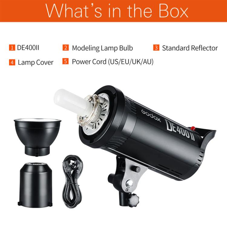 Godox DE400II 400Ws Studio Flash Light Strobe Lamp Head Bowens Mount Speedlight