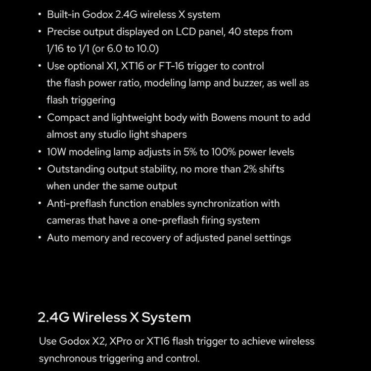 Godox SK300II-V Studio Flash Photo Light 300Ws Bowens Mount Monolight Light