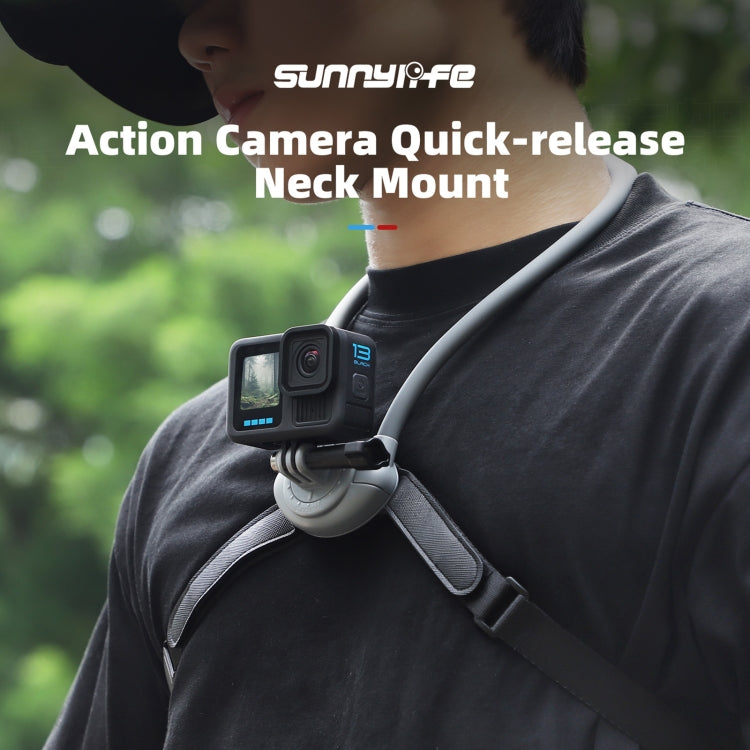 Sunnylife POV Neck Mount Hand Free Video Vlog Neck Selfie Holder with Body Strap  - Grey