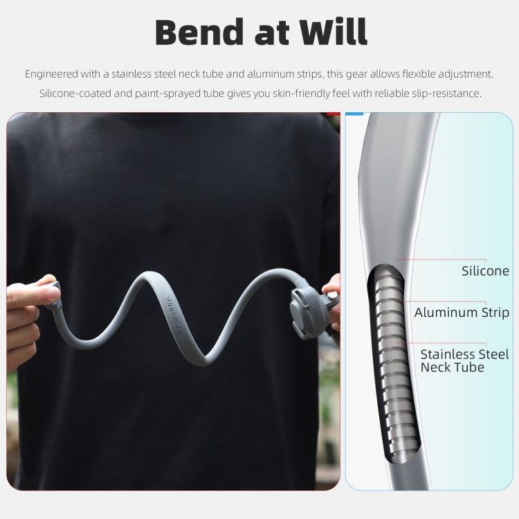 Sunnylife POV Neck Mount Hand Free Video Vlog Neck Selfie Holder with Body Strap  - Grey