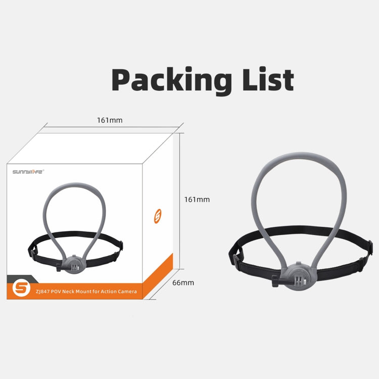 Sunnylife POV Neck Mount Hand Free Video Vlog Neck Selfie Holder with Body Strap  - Grey