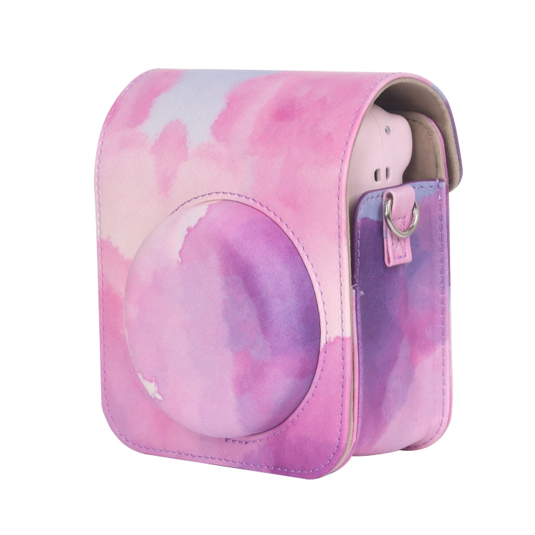 For FUJIFILM instax mini 12 Painted Full Body Leather Case Camera Bag with Strap