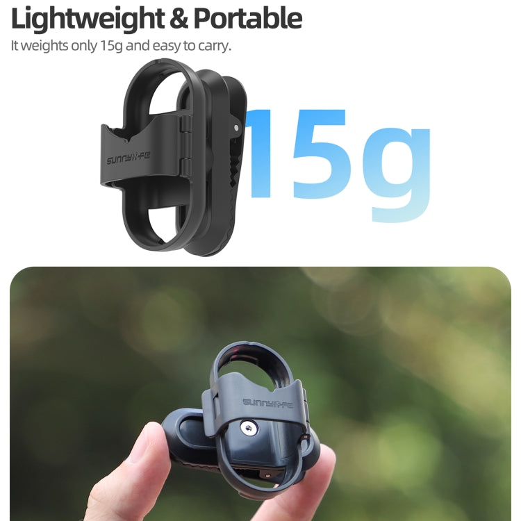 For Insta360 GO3 / GO 3S Sunnylife 360 Degree Rotation Backpack Clip Action Camera Clamp Mount  - Black