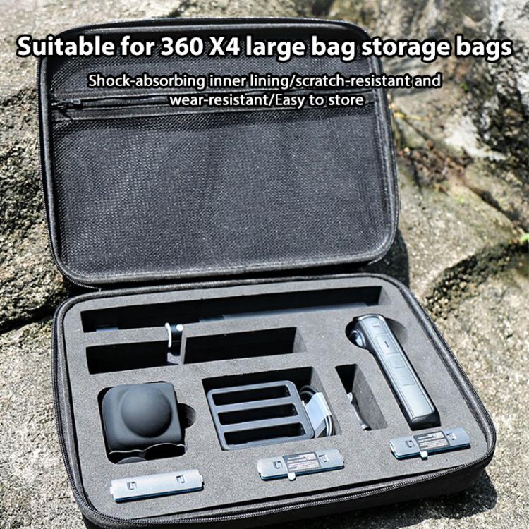For Insta360 X4 / X5 Carrying Case Portable Storage Bag, Size:33.4 x 24 x 6.7cm  - Grey