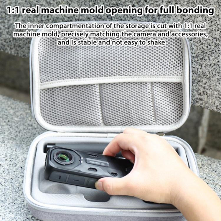For Insta360 X4 / X5 Carrying Case Portable Storage Bag, Size: 24.2 x 16 x 6.3cm  - Grey