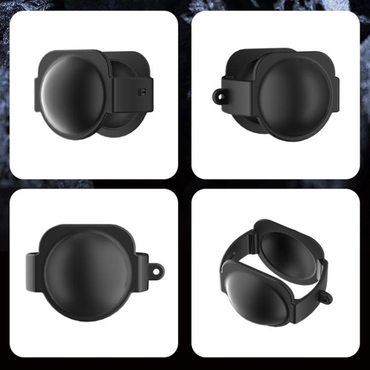 For Insta360 X5 Camera Body Cover Silicone Case with Lens Cover  - Black