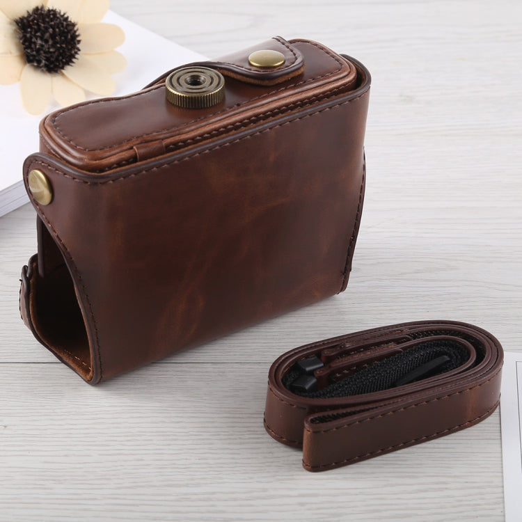 Full Body Camera PU Leather Case Bag with Strap for Canon G16