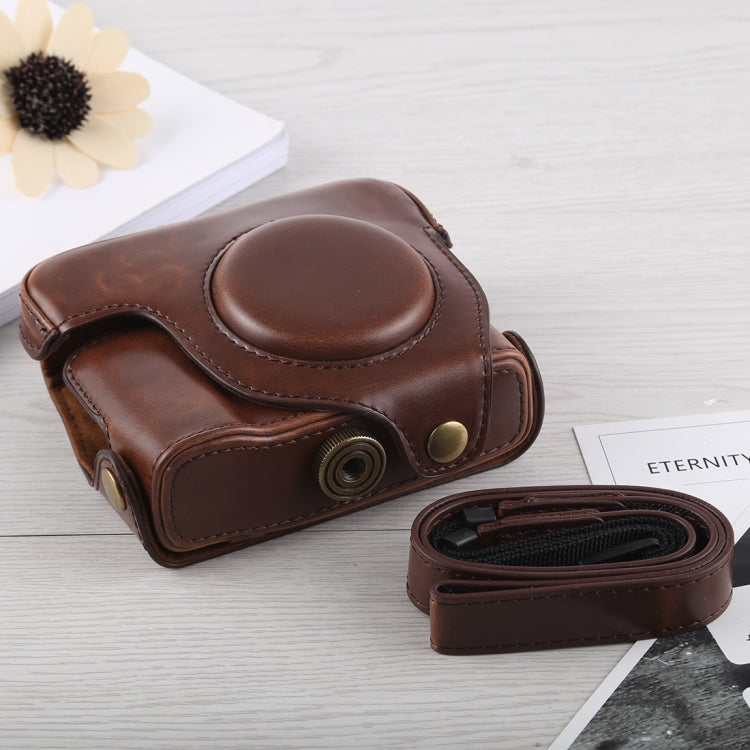 Full Body Camera PU Leather Case Bag with Strap for Canon G16