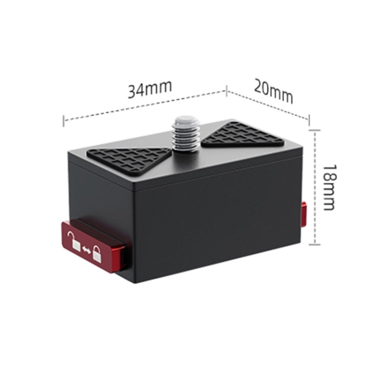 Metal Quick Release Base Adapter for GoPro, Insta360, DJI and Other Action Cameras  - Black