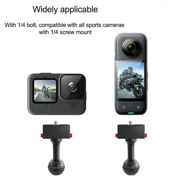 Metal Quick Release Base Adapter for GoPro, Insta360, DJI and Other Action Cameras  - Black