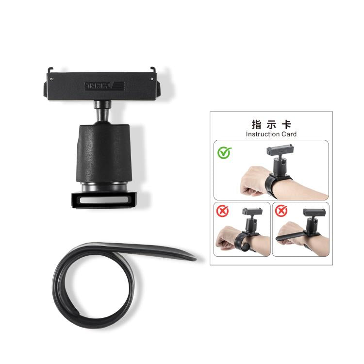 For Insta360 GO 3S / GO 3 STARTRC Silicone Wristband Snap Ring Quick Release Fixed Adapter Mount  - Black