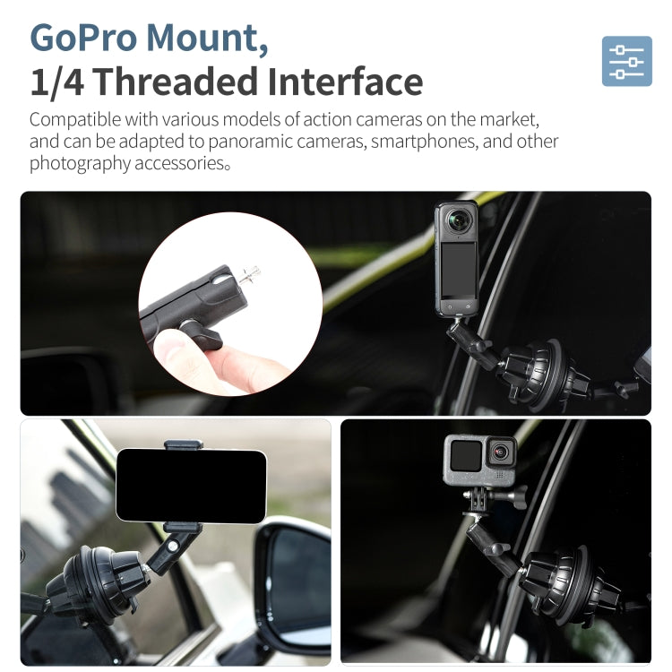 STARTRC Suction Cup Holder Bracket with Phone Clamp  - Black
