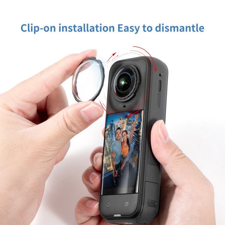 For Insta360 X5 STARTRC Slim Protective Lens Guad PC Lens Cover  - Transparent