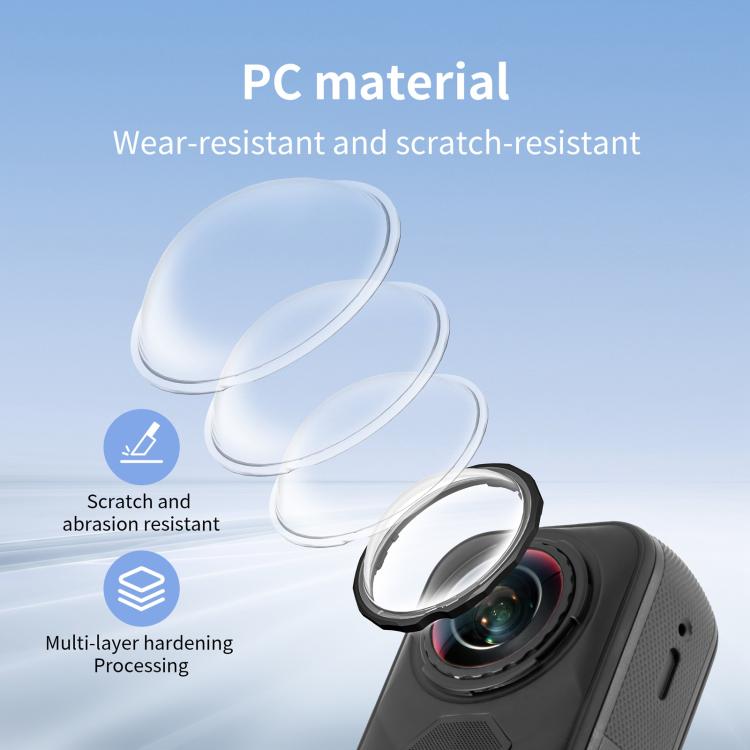 For Insta360 X5 STARTRC Slim Protective Lens Guad PC Lens Cover  - Transparent