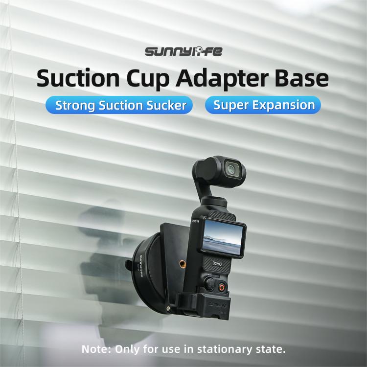 Sunnylife Universal Suction Cup Adapter Base Strong Suction Sucker for Action Camera  - Black