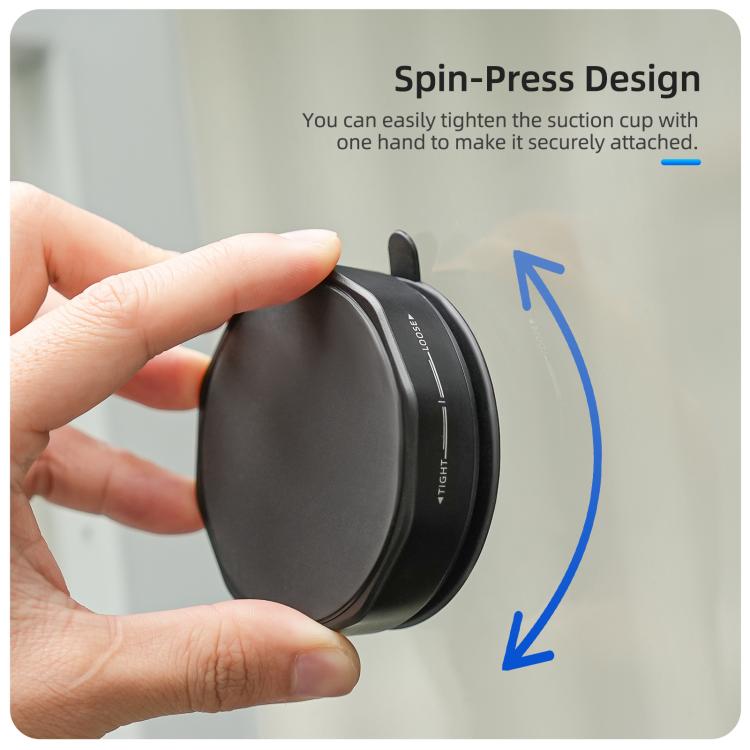 Sunnylife Universal Suction Cup Adapter Base Strong Suction Sucker for Action Camera  - Black