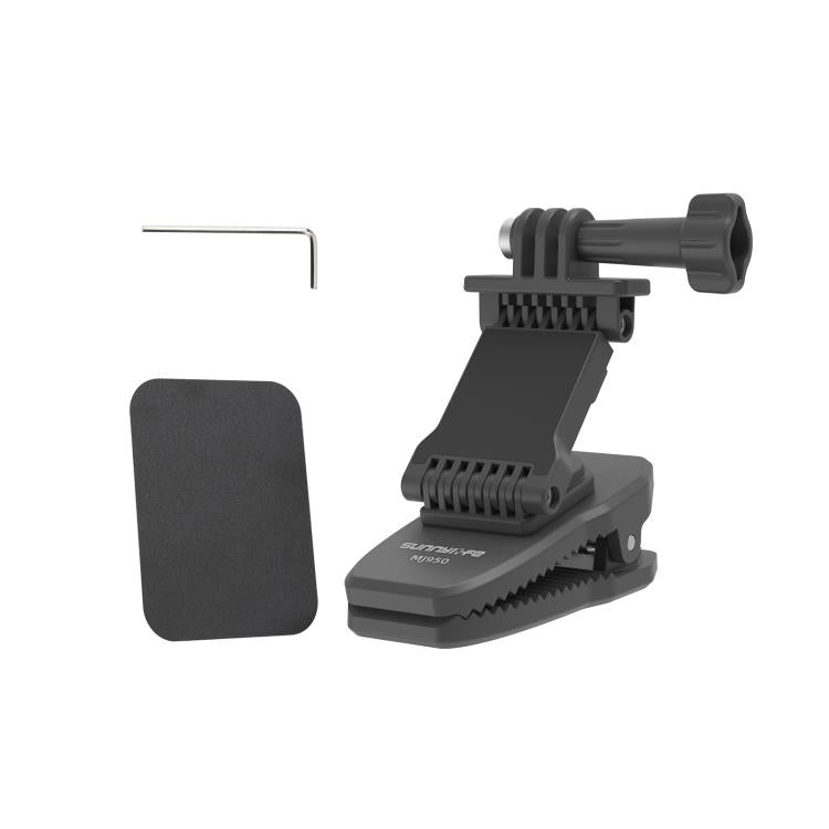 Sunnylife Stretchable Backpack Clip Rotatable Magnetic Mount Action Camera Holder Vlog Mount  - Black