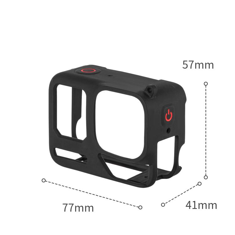 For Insta360 Ace Pro 2 STARTRC Body Silicone Case with Lens Cap & Lanyard  - Black