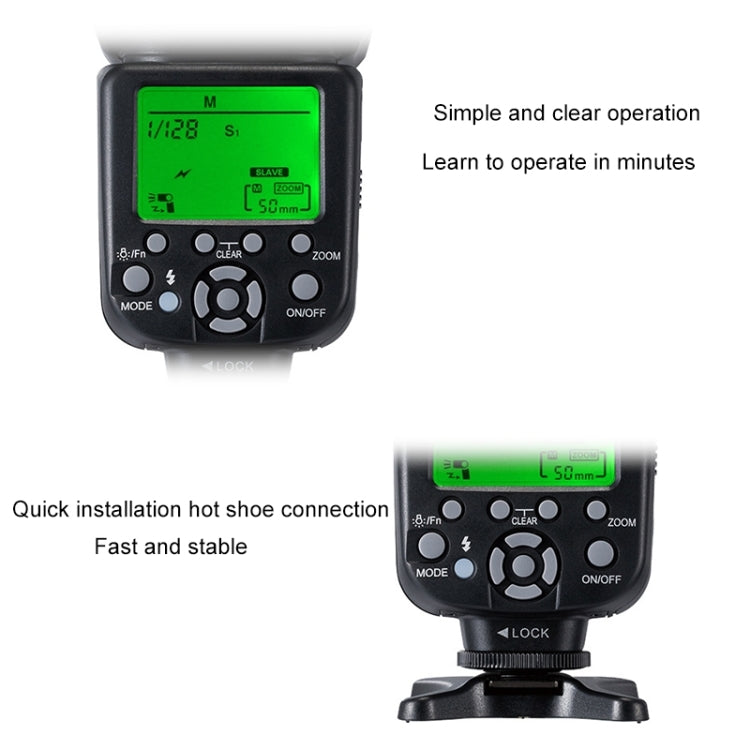 TRIOPO TR-982IIC Flash Light Speedlite for Canon  - Black