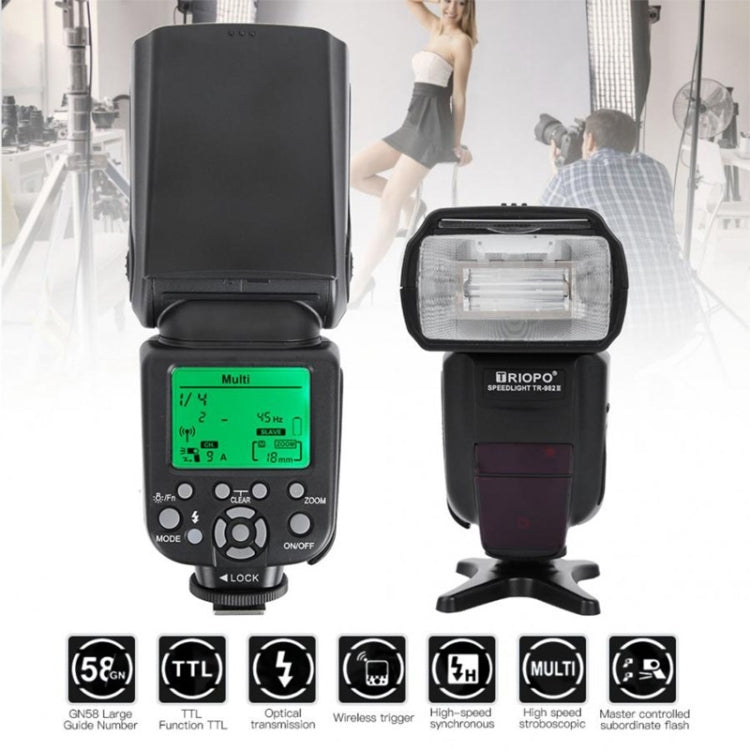 TRIOPO TR-982IIC Flash Light Speedlite for Canon  - Black