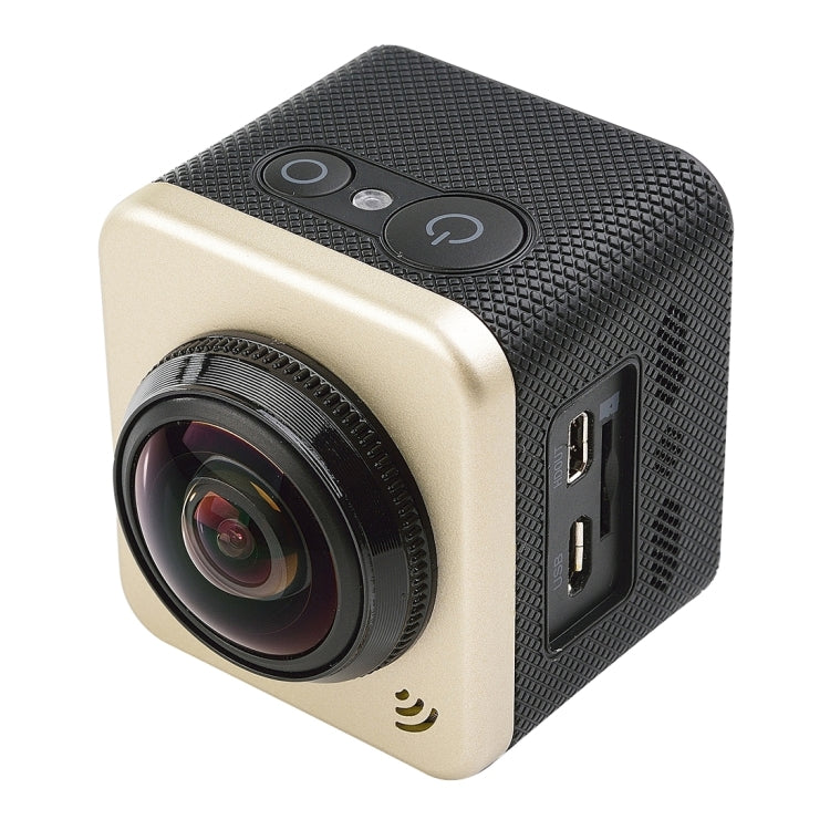CUBE360S 1.5 inch HD Screen 180 Degrees & 360 Degrees Panorama ARM M926EJ Super Wide Angle Lens, Support 64GB TF Card, 3 Phones Link Synchronously, HDMI Output, Hot Plug