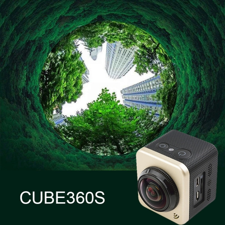 CUBE360S 1.5 inch HD Screen 180 Degrees & 360 Degrees Panorama ARM M926EJ Super Wide Angle Lens, Support 64GB TF Card, 3 Phones Link Synchronously, HDMI Output, Hot Plug