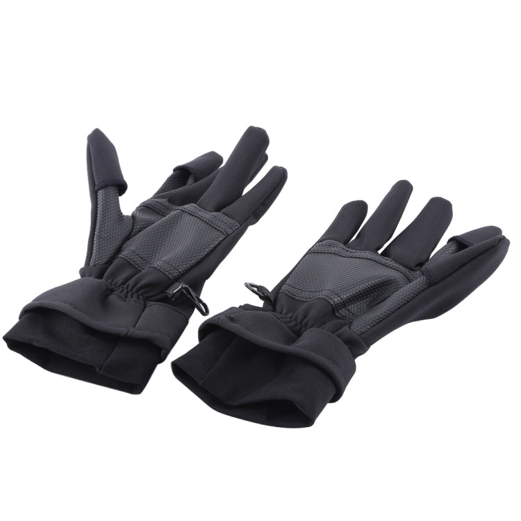 Outdoor Sports Wind-stopper Full Finger Winter Warm Photography Gloves, Size: L