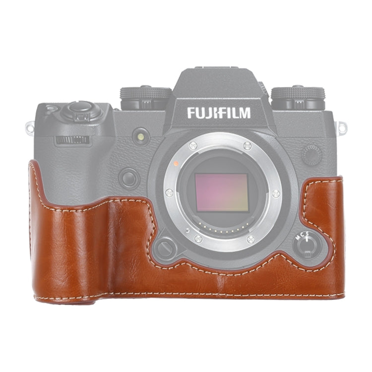 1/4 inch Thread PU Leather Camera Half Case Base for FUJIFILM X-H1