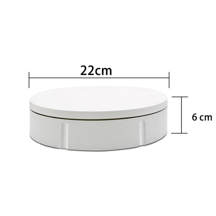 22cm USB Charging Rotating Display Stand Video Shooting Props Turntable, Load: 10kg, No Battery