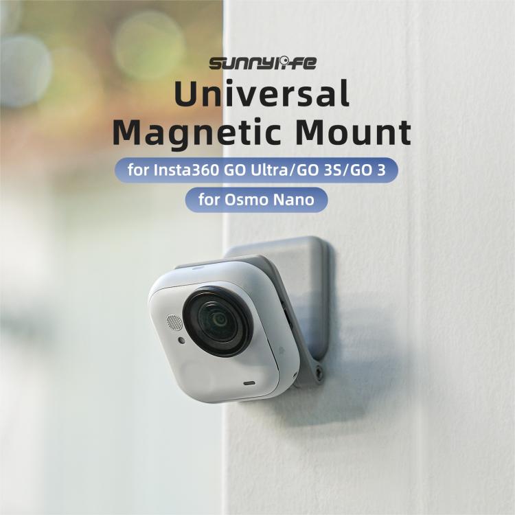 Sunnylife Universal Magnetic Mount Portable Tabletop Base Bracket Angles Adjustable 180 Rotation Holder for Mini Cameras  - Grey