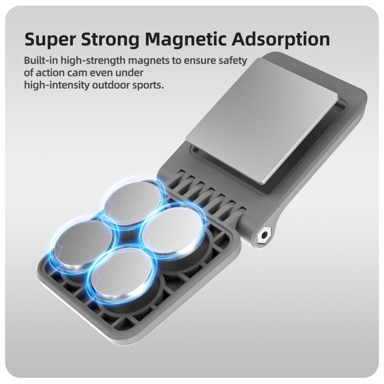 Sunnylife Universal Magnetic Mount Portable Tabletop Base Bracket Angles Adjustable 180 Rotation Holder for Mini Cameras  - Grey