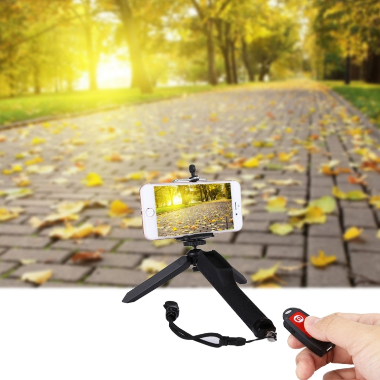 Letspro LY-11 3 in 1 Handheld Tripod Self-portrait Monopod Extendable Selfie Stick with Remote Shutter for Smartphones, Digital Cameras, GoPro Sports Cameras