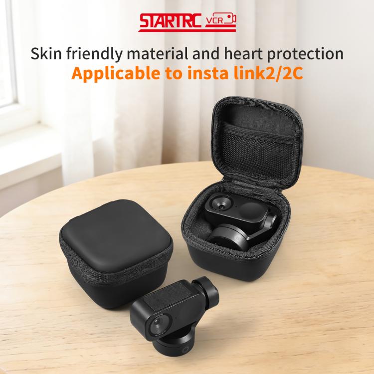 For Insta360 Link 2 / 2C / 2 Pro STARTRC Mini Portable Body Diamond Texture PU Storage Bag  - Black
